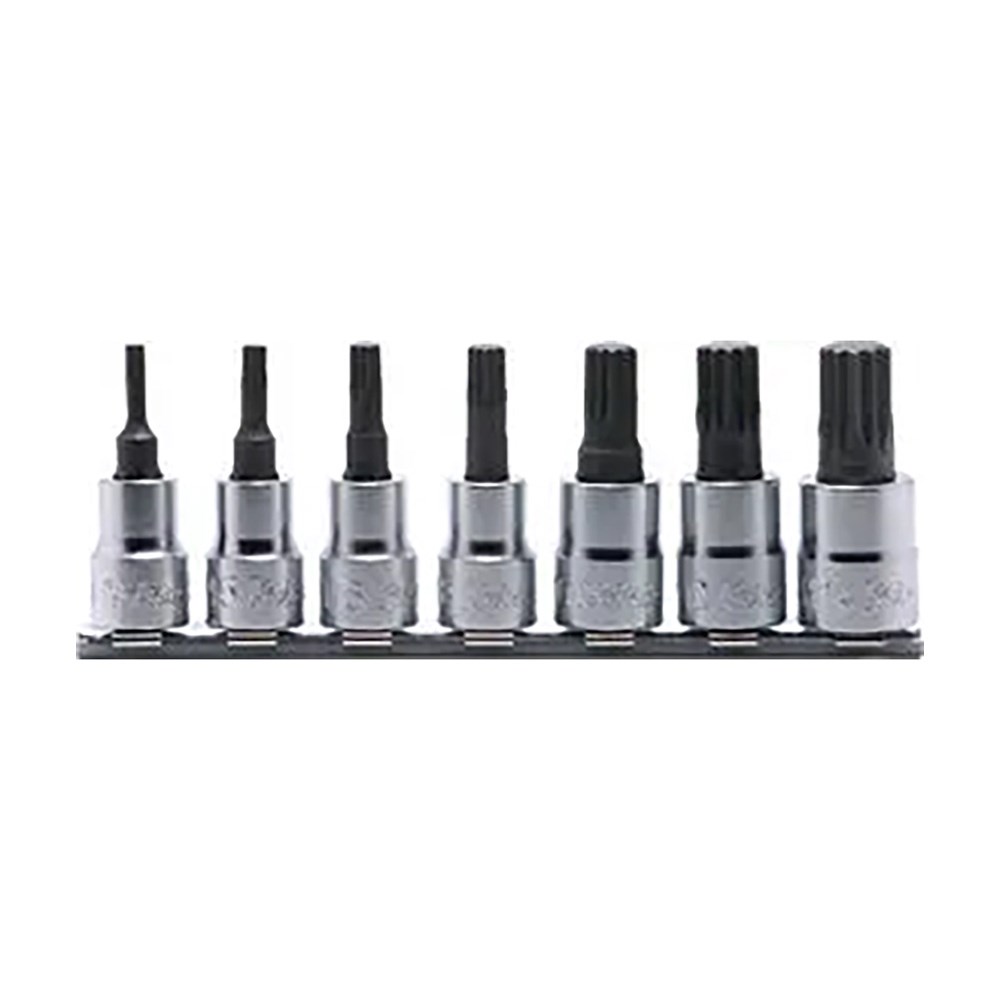 Ko-ken RS3020/7-L50 - 7 piece 3/8" Drive XZN Socket Bit Set (M4-M14)on 200mm Rail