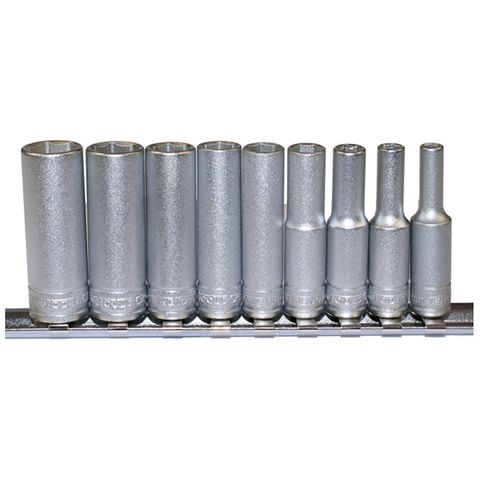 TENG 9 PIECE 1/4" DR. METRIC DEEP SOCKET SET 4-13MM 6PNT