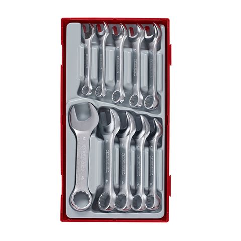 TENG 10 PIECE STUBBY COMBINATION SPANNER SET 10-19MM - TC-TRAY